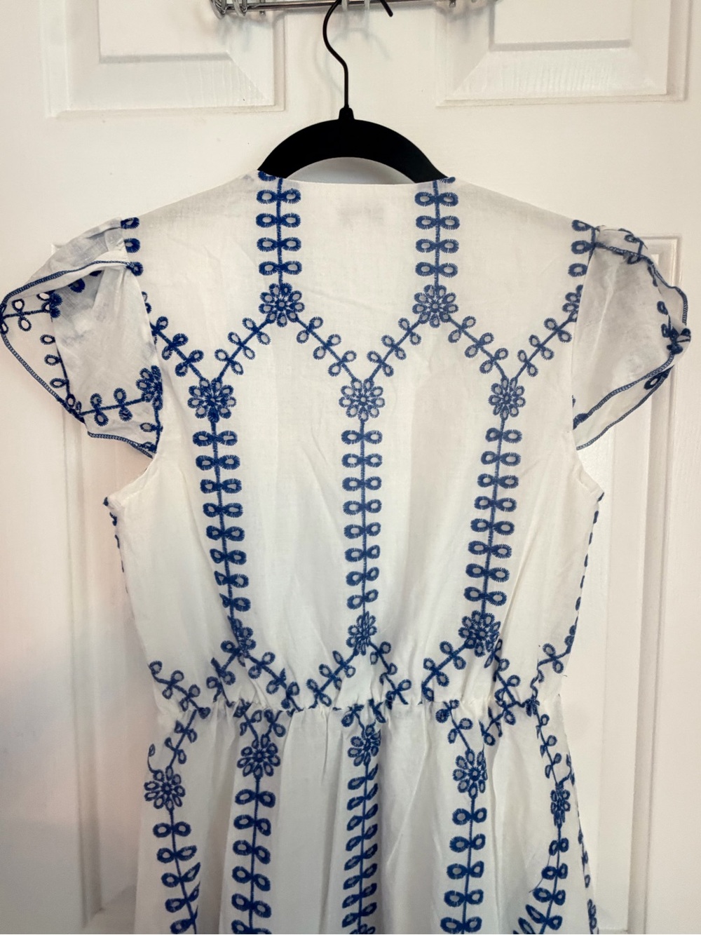 Area Stars White & Blue Embroidered Midi Dress – Women’s XS - Picture 7 of 9